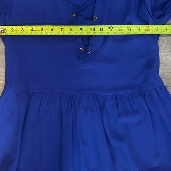 Lilly Pulitzer Brilliant Blue Milan Blouse Size X Small - Picture 2 of 7